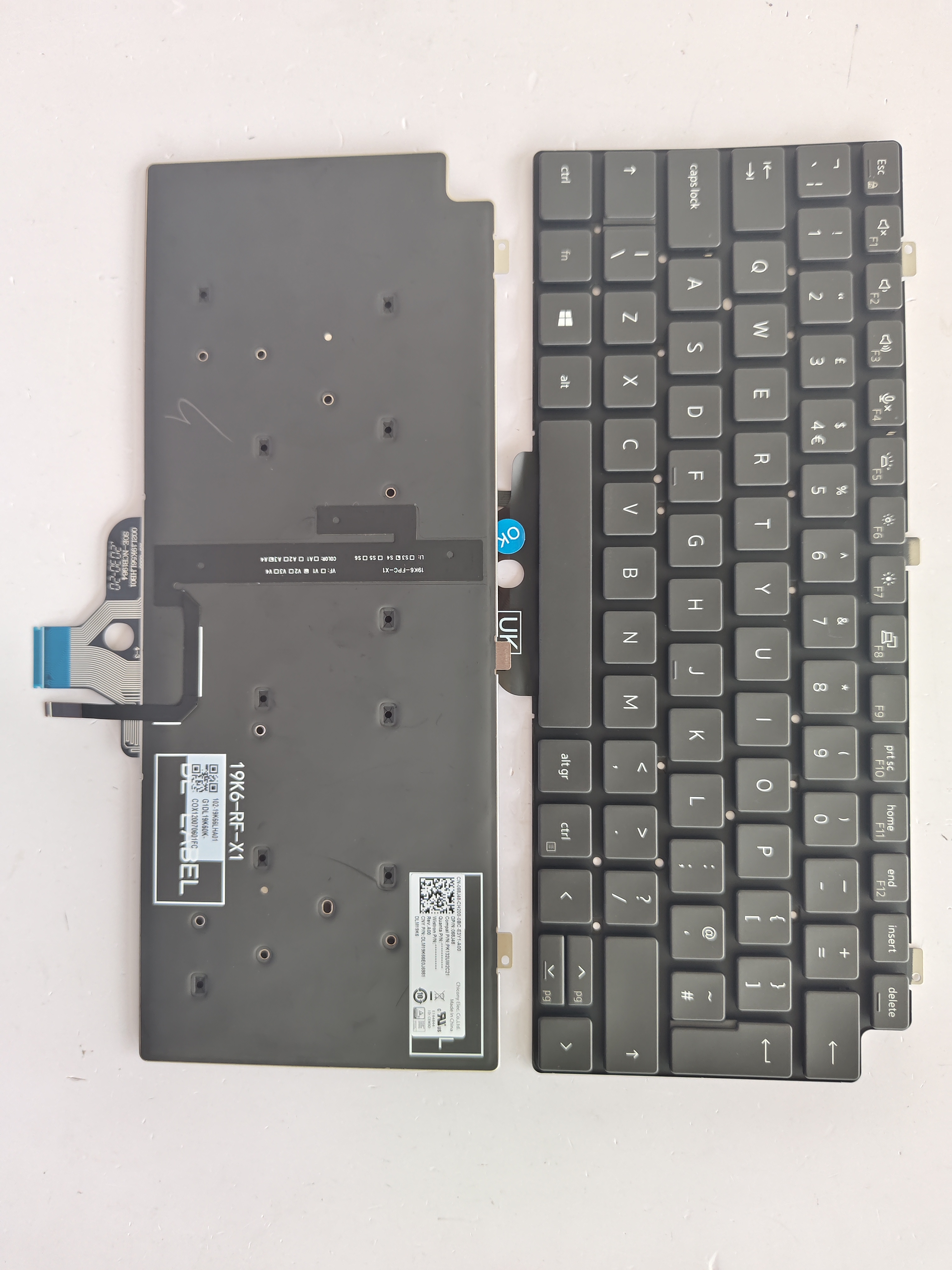 Picture of New Replacement Laptop Keyboard For DELL 7310 IN1/LATITUDE 7310 BLACK Backlit UK Layout